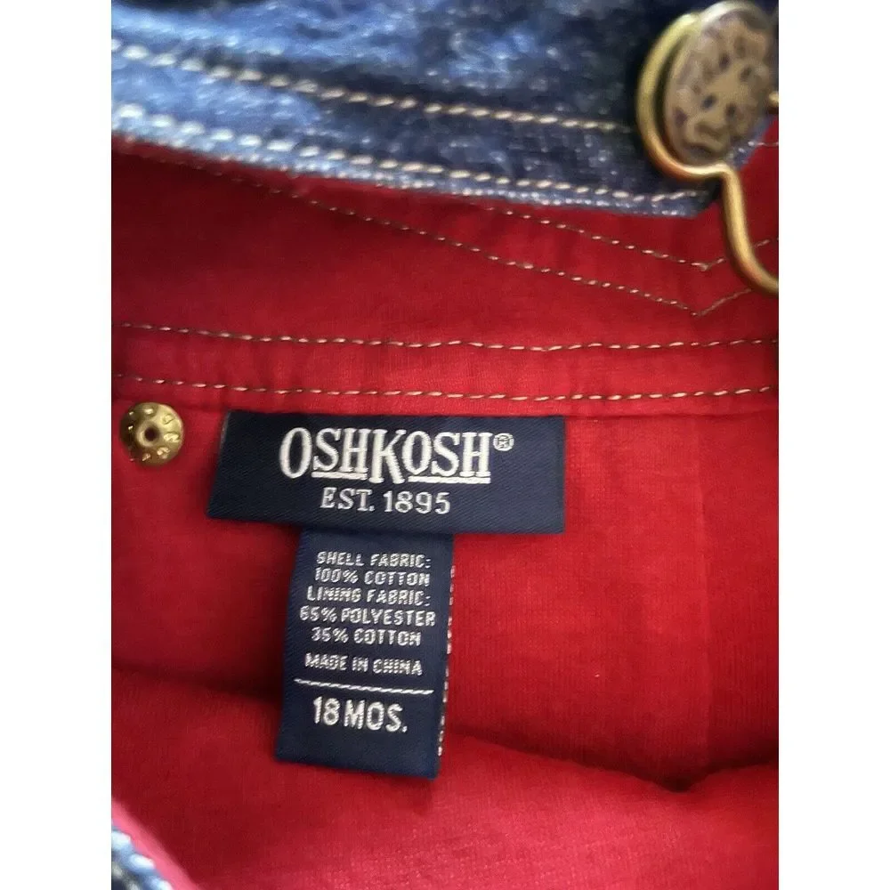 oshkosh overalls‎ Flannel Lined Fully 18 M Embroidered Football, '95, Owl